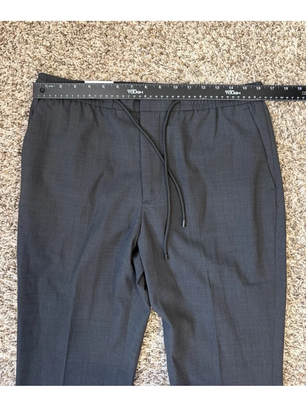Express Men's Gray Extra Slim Wool Blend Drawstrings Dress Pants Size 34x30 NWT